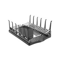 Escurridor Plurale de Acero Inoxidable con Bandeja para Vajilla - Negro Moderno Tramontina (MUNDO EL