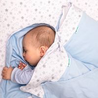Juego de Sábanas para Cuna Premium Celeste Estrellas Maternelle