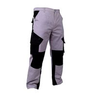 Pantalón de Trabajo Drill Portarodilleras Plomo-Negro Werken - Talla M