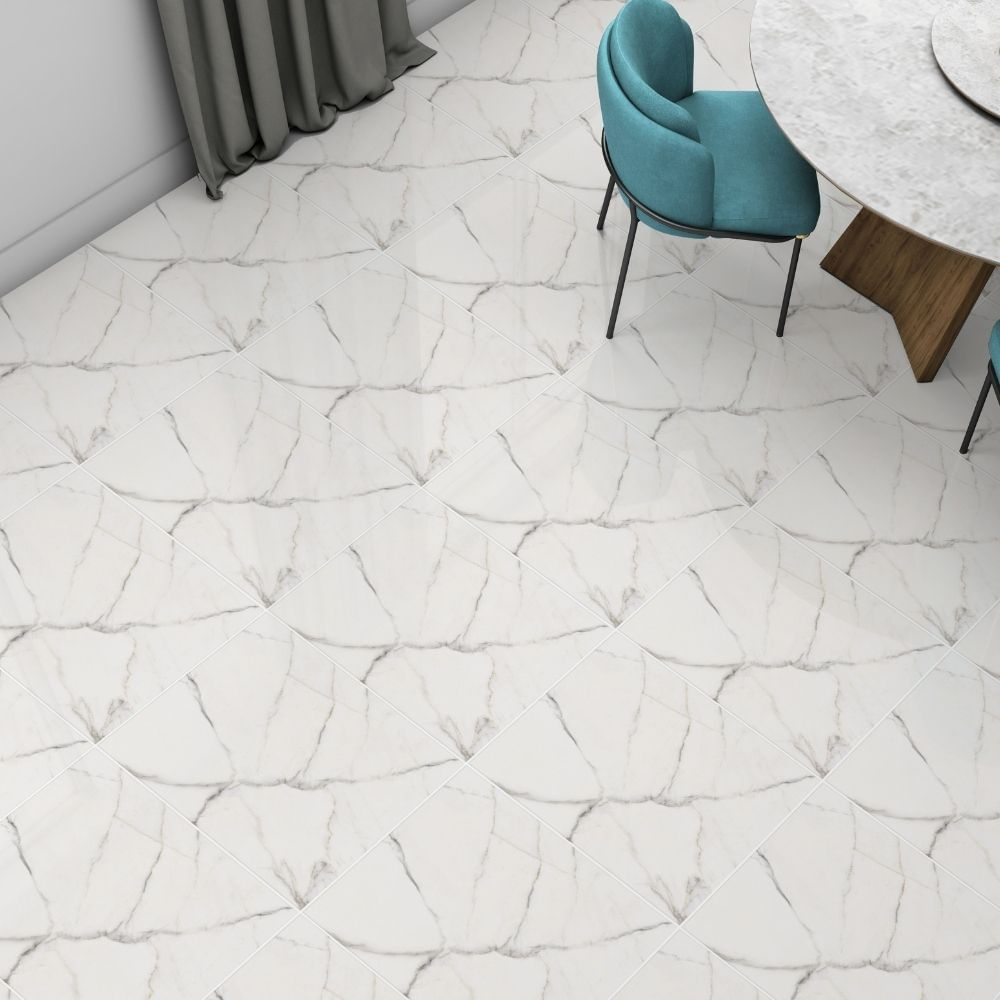 Piso Cerámico Marmolizado Alarcón 45x45cm 2.29m2 San Lorenzo