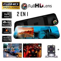 Espejo retrovisor doble camara delantera y trasera 1080p full HD