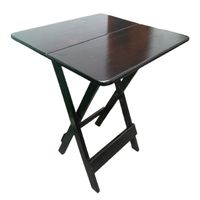 Mesa Plegable Sala O Jardin Woodflex Cuadrada En Marron 80x80 cm