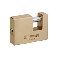 Candado antipalanca 50mm cuerpo de latón llave tradicional hermex