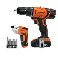 COMBO Taladro percutor 20V Destornillador profesional Truper