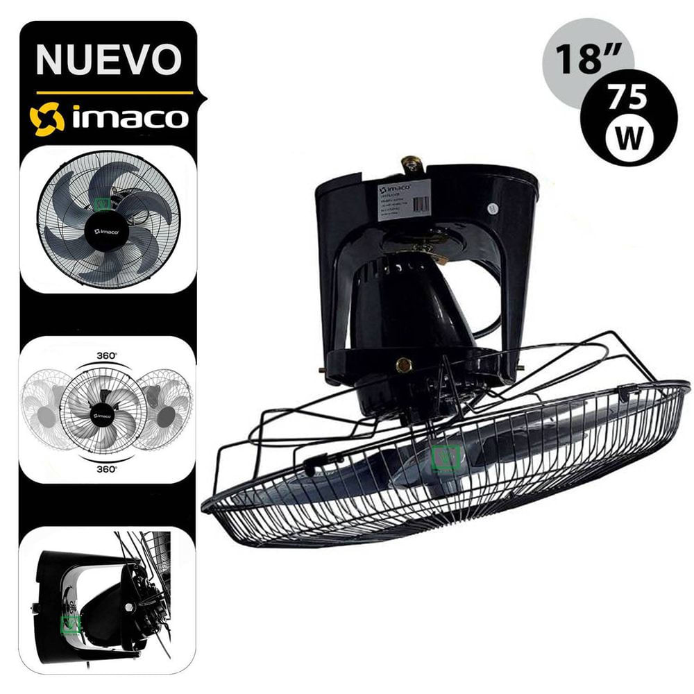 Ventilador de Techo Imaco OCF7919 Orbital 75W: Potente y Eficiente para Tu Hogar (JYA)