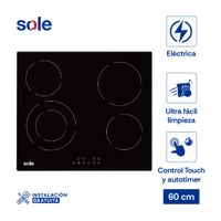Encimera Sole vitrocerámica eléctrica SOLCO071 60cm