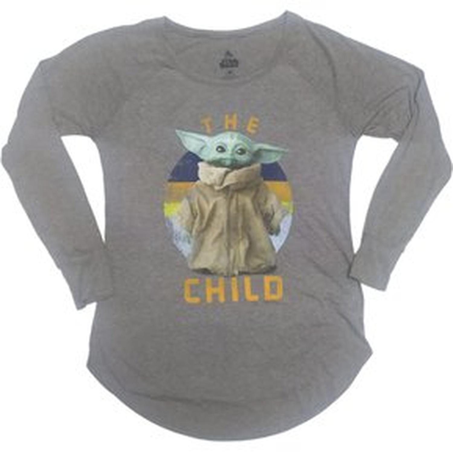 Camiseta o Polo Manga larga Star Wars Grogu para mujer - Plomo Talla M