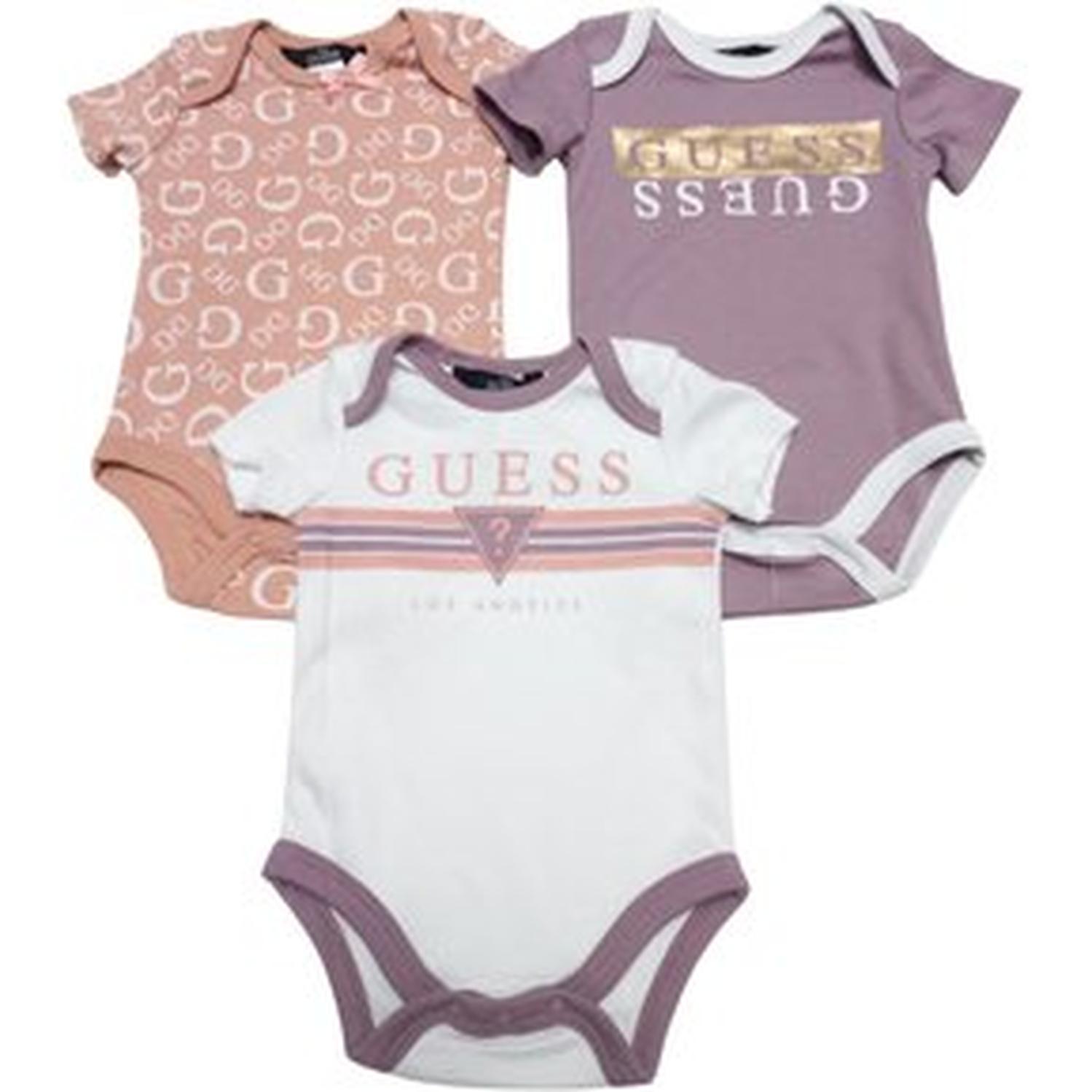 Pack de 3 piezas de Bodysuit o Bebecrece Guess para Niña - 0/3 Meses