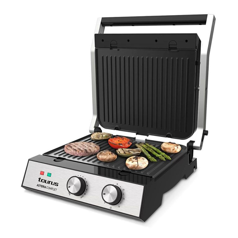 Grill Eléctrico 2 en 1 Taurus Asteria Completo: Grill y Sandwichera en un Solo Aparato (EYH)