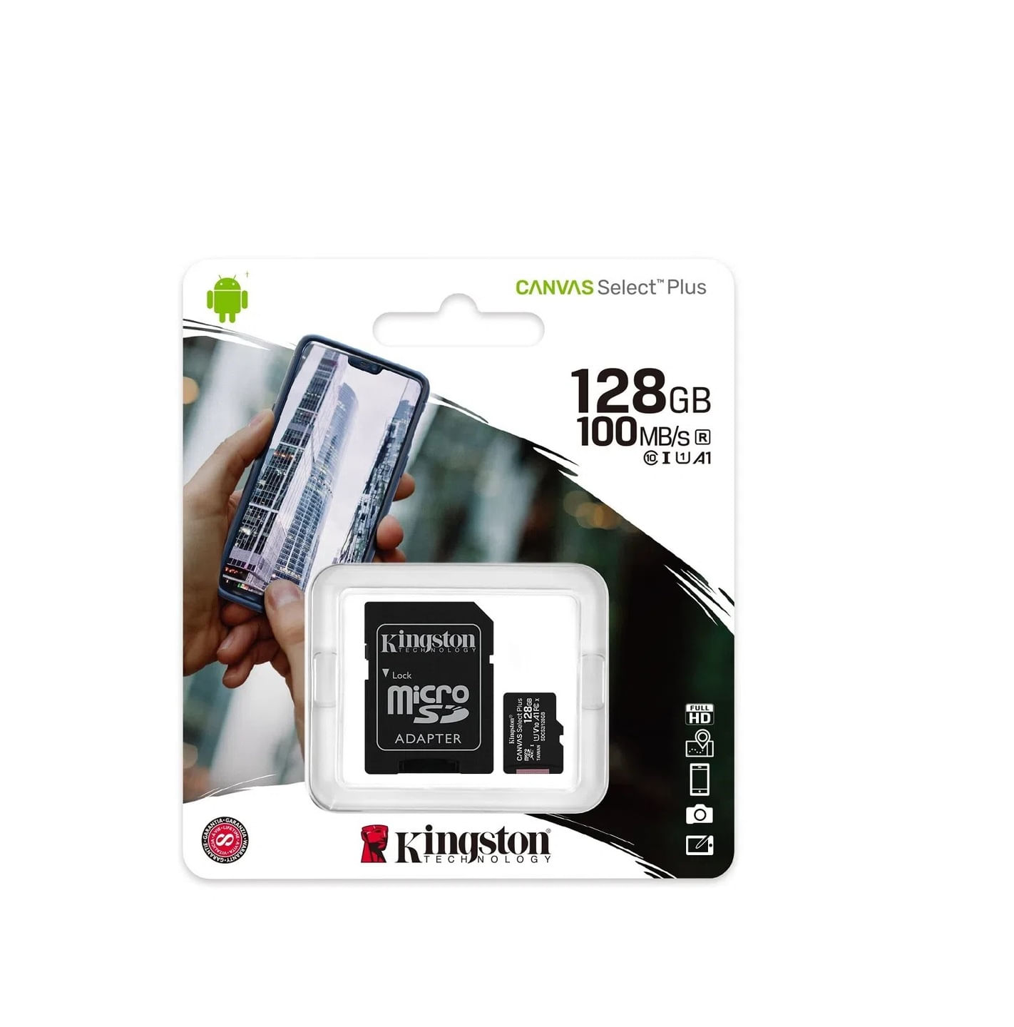 Memoria Micro SD Kingston 128 GB clase 10 Original 100MB