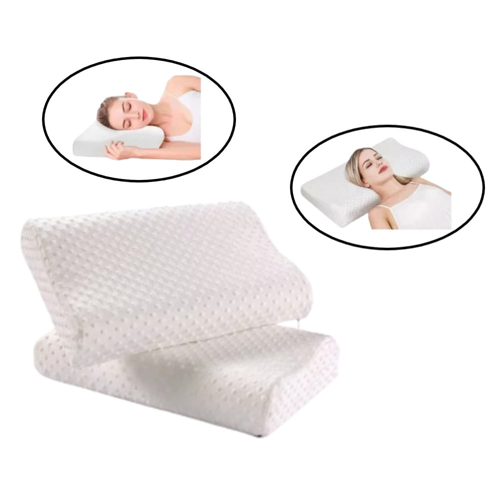 Pack 2 Almohadas Ergonómicas Viscoelástica Memory Pillow Funda