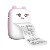 Mini Impresora Termica Portatil Bluetooth Recargable USB Rosa