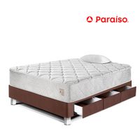 Cama Pocket Max 1.5 Plazas  Con Cajones Chocolate