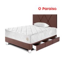 Dormitorio Pocket Max 1.5 Plazas Con Cajones Chocolate