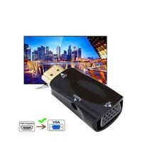 ADAPTADOR CONVERTIDOR DE CABLE HDMI A VGA MACHO A HEMBRA HD 1080P