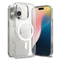 Case para iPhone 16 pro, fusion magnetic matte, antigolpes, flexible, magsafe transparente