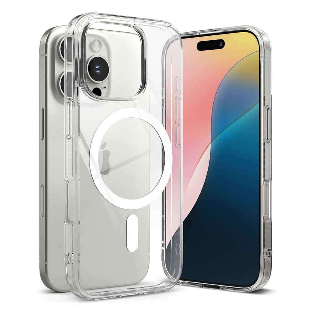 Case para iPhone 16 pro, fusion magnetic matte, antigolpes, flexible, magsafe transparente