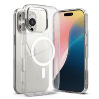 Case para iPhone 16 pro max, fusion magnetic matte, antigolpes, flexible, magsafe transparente