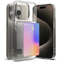 Case para iPhone 15 pro, fusion card, antigolpes, flexible, transparente