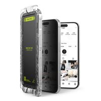 Protector de pantalla antiespia para iPhone 16 pro, easy slide con instalador, 2 unidades