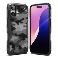 Case para iPhone 16 Plus, fusion X design, camo negro