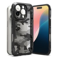 Case para iPhone 16 pro, fusion X, antigolpes, rígido, camuflaje negro