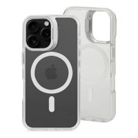 Case para iPhone 16 pro, con MagSafe para carga inalámbrica, con soporte de cámara, rígido, transparente