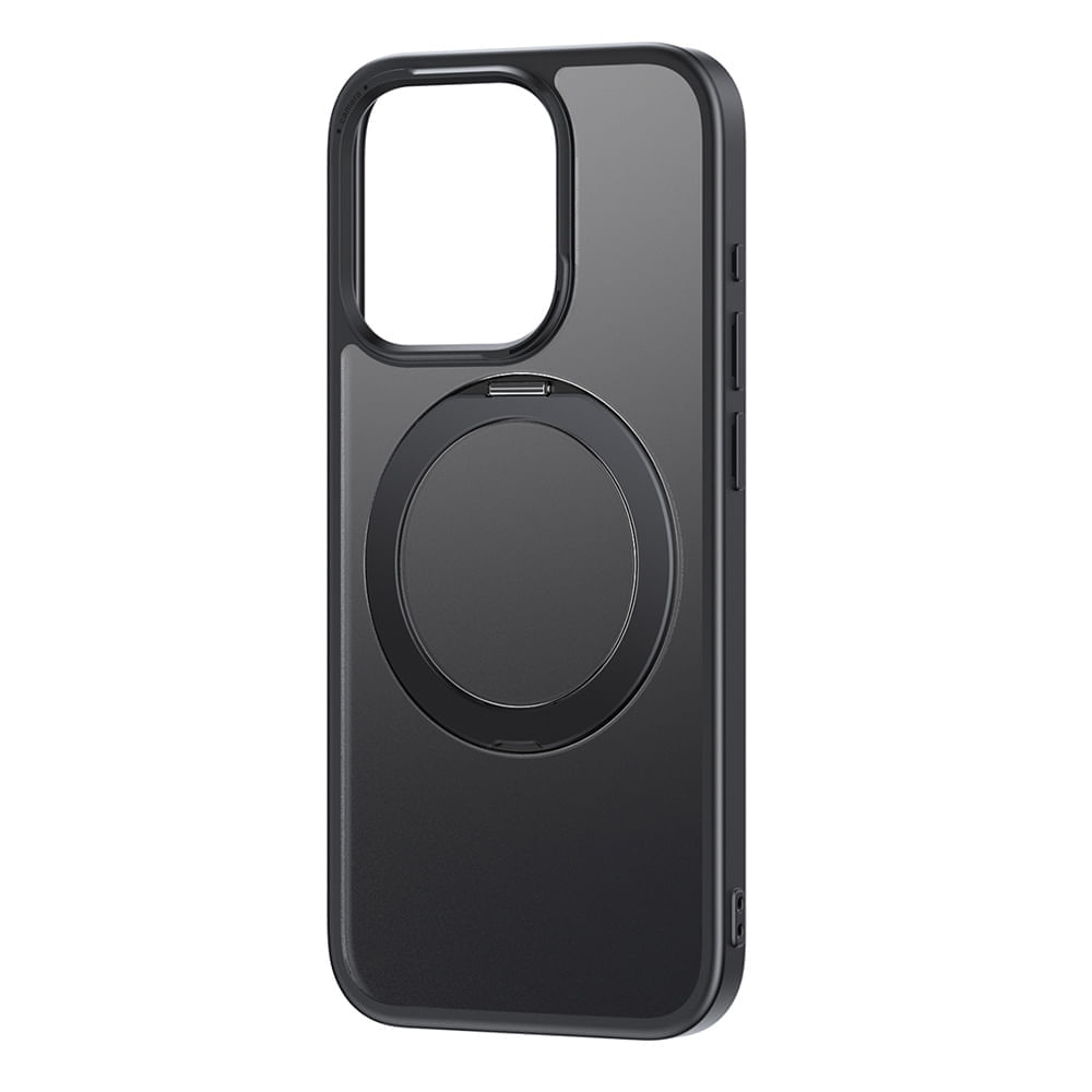 Case para iPhone 15 Baseus CyberLoop Series con soporte con MagSafe, negro