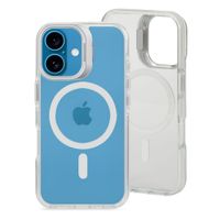 Case para iPhone 16, con MagSafe para carga inalámbrica, con soporte de cámara, rígido, transparente