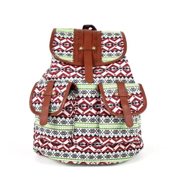 Makeway - Mochila pequeña M-O1-C3 de lona para mujer - Color C3