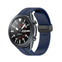 Correa Para Samsung Galaxy Watch 3 Broche Magnético 45mm Azul Oscuro