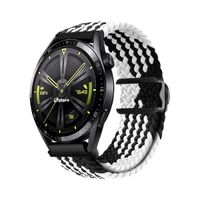 Correa de Nylon Para Huawei Watch GT3 42mm Negro Bicolor