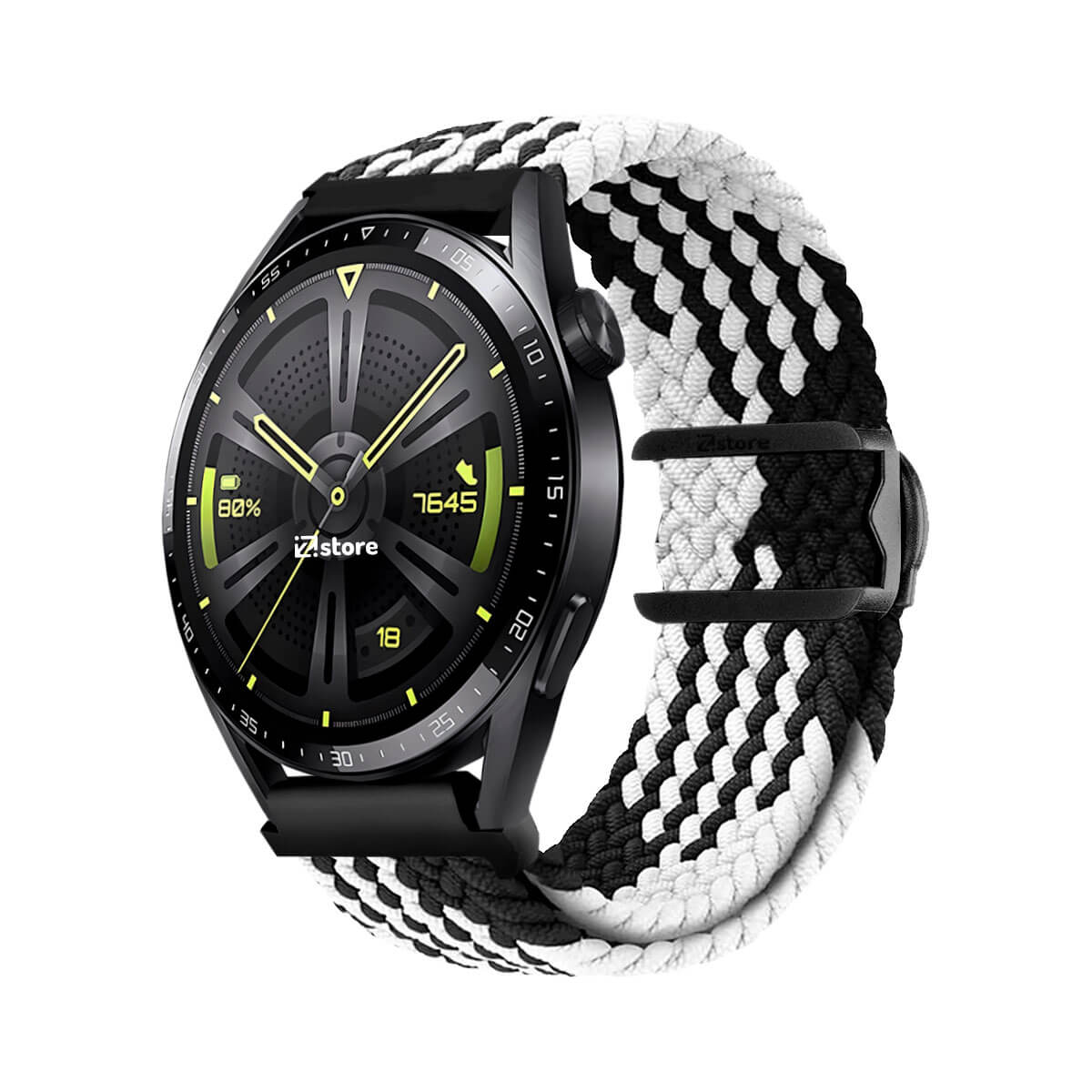Correa de Nylon Para Huawei Watch GT3 42mm Negro Bicolor