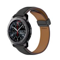 Correa de Cuero Para Samsung Gear S3 Magnético Negro