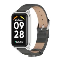 Correa de Cuero Para Redmi Band 2 de Microfibra PU Gris C/M Silver