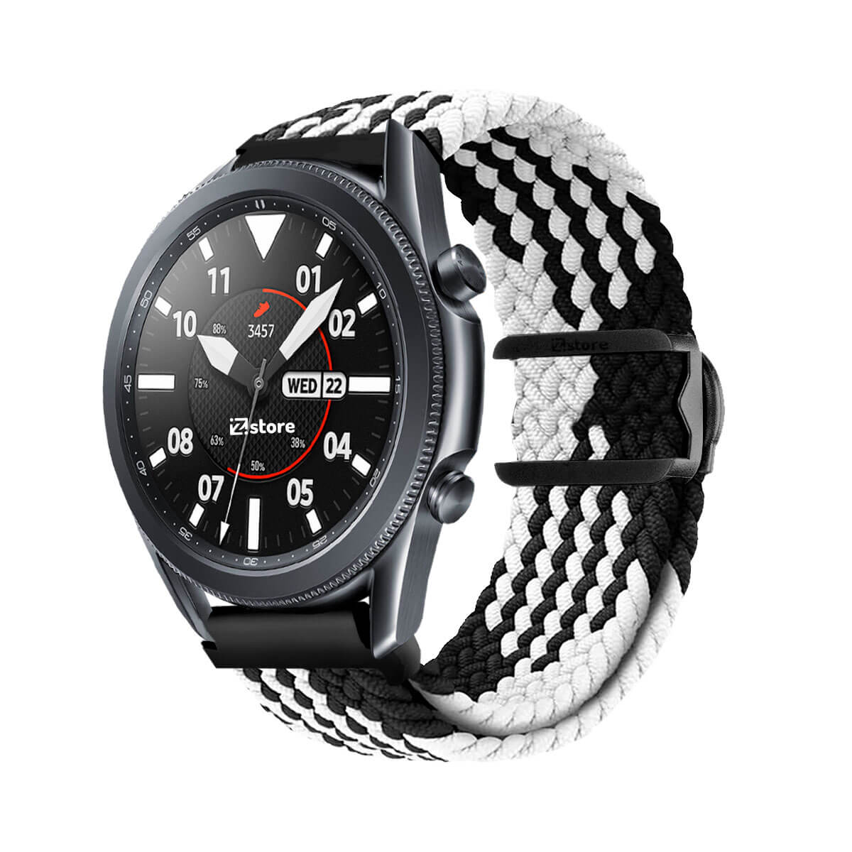 Correa de Nylon Para Samsung Galaxy Watch 3 45mm Negro Bicolor
