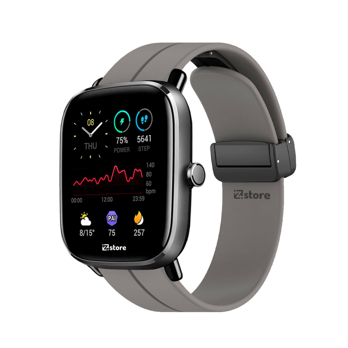 Correa Para Amazfit GTS2 Mini Broche Magnético Gris Oscuro