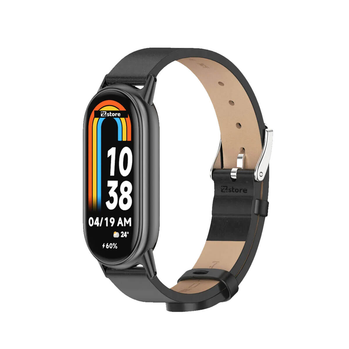 Correa de Cuero Para Xiaomi Mi Band 8 Negro