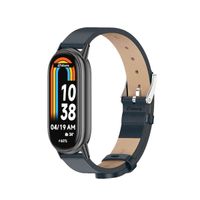 Correa de Cuero Para Xiaomi Mi Band 8 Azul