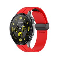 Correa Para Huawei Watch GT4 46mm Broche Magnético Rojo