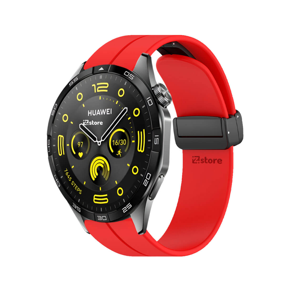 Correa Para Huawei Watch GT4 46mm Broche Magnético Rojo
