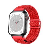 Correas de Nylon Para Apple Watch 38-40-41mm Black Rojo