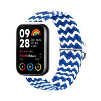 Correa de Nylon Para Xiaomi Smart Band 8 Pro Bicolor Azul