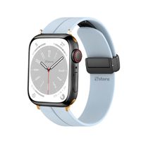 Correa Para Apple Watch Broche Magnético 42-44-45-49mm Gold Celeste Cielo