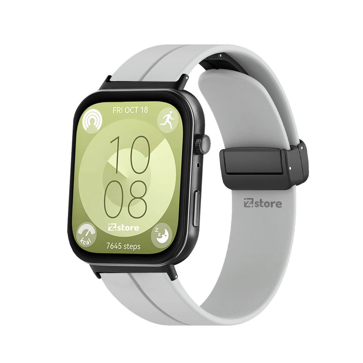 Correa Para Huawei Watch Fit 3 Broche Magnetico Black Gris Claro