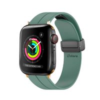 Correa Para Apple Watch Broche Magnético 38-40-41mm Gold Verde Pino
