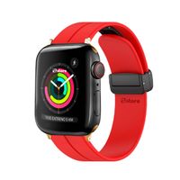 Correa Para Apple Watch Broche Magnético 38-40-41mm Gold Rojo