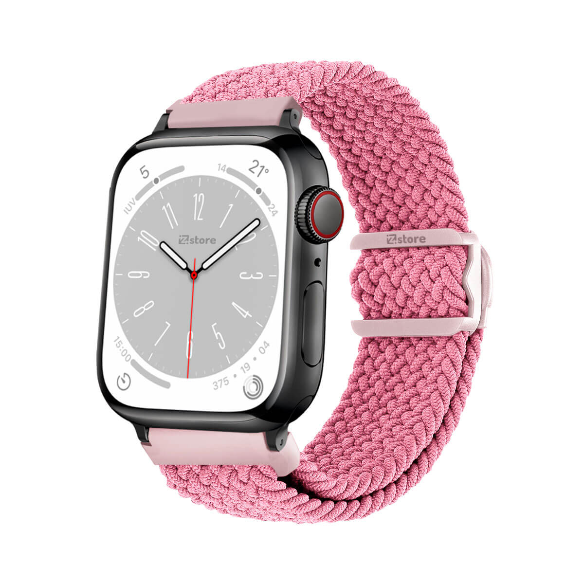 Correas de Nylon Para Apple Watch 38-40-41mm Black Rosado