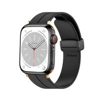 Correa Para Apple Watch Broche Magnético 42-44-45-49mm Gold Negro