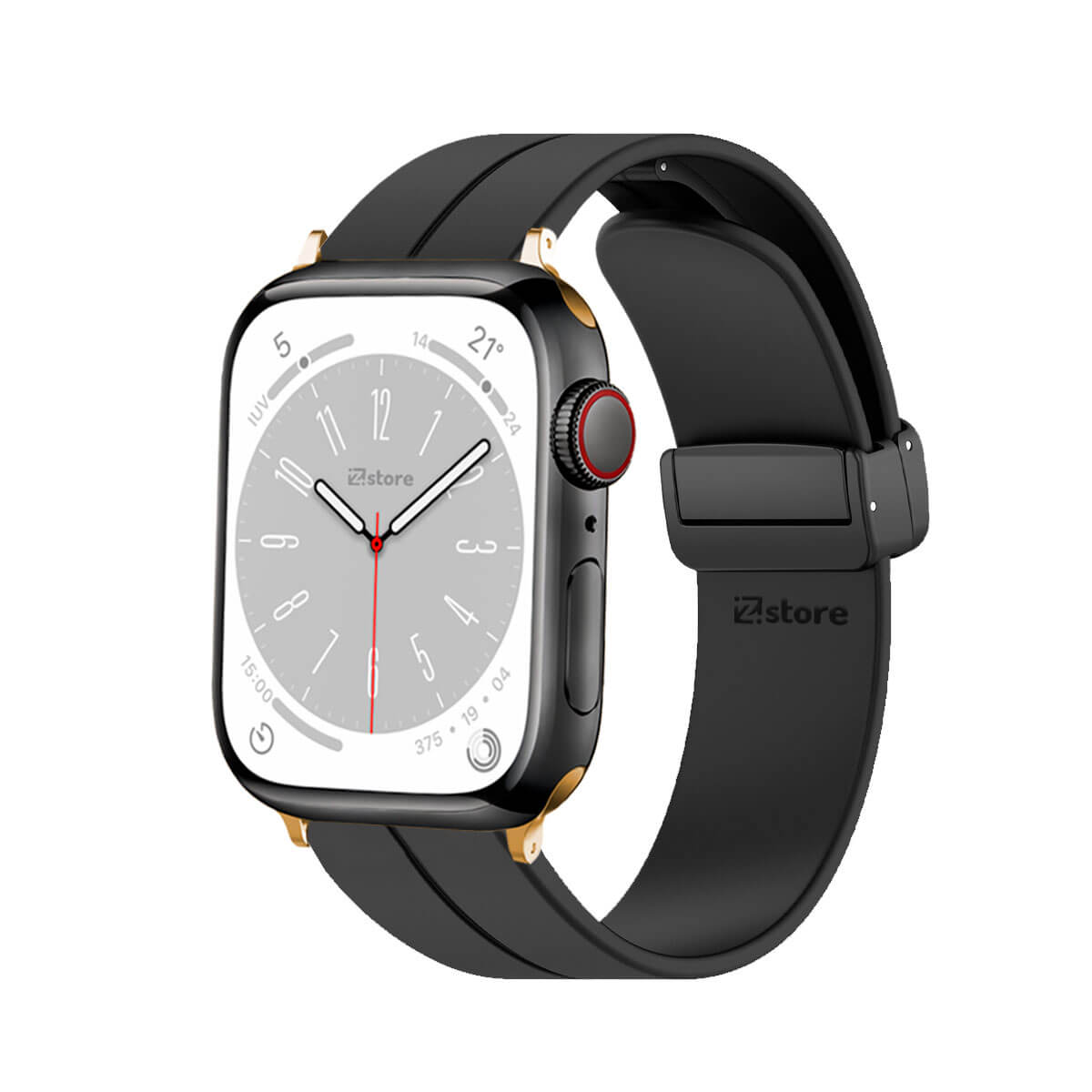 Correa Para Apple Watch Broche Magnético 42-44-45-49mm Gold Negro